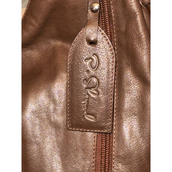 P. Sherrod & Co. Brown Leather Hobo Bag With Braided Handle Detailing Measures A - Picture 9 of 9